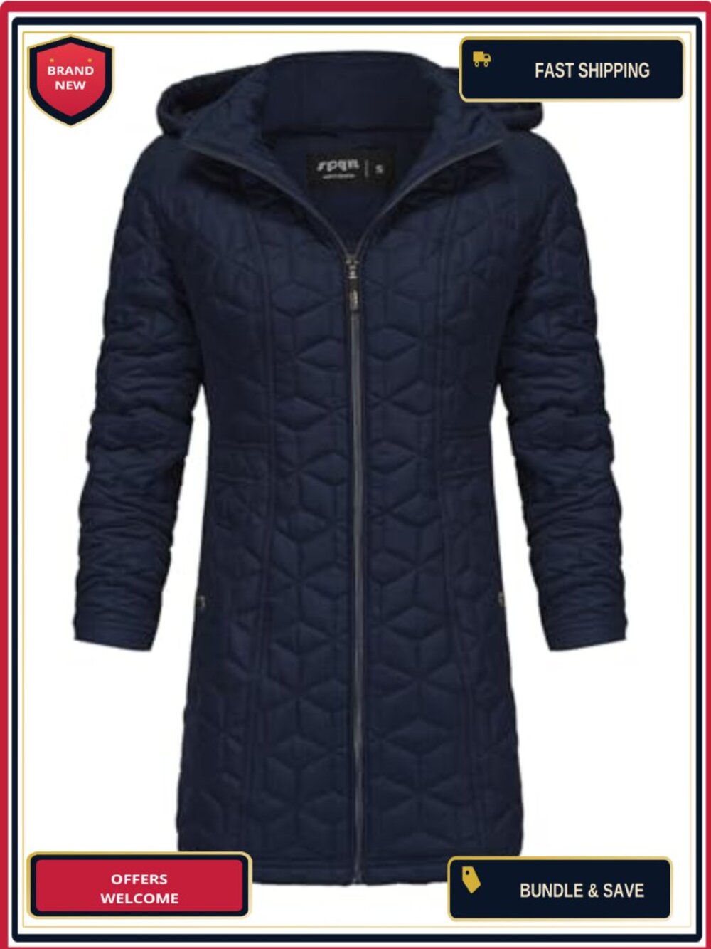 Women's Diamond Quilted Jacket Lightweight Padding Coat Pockets